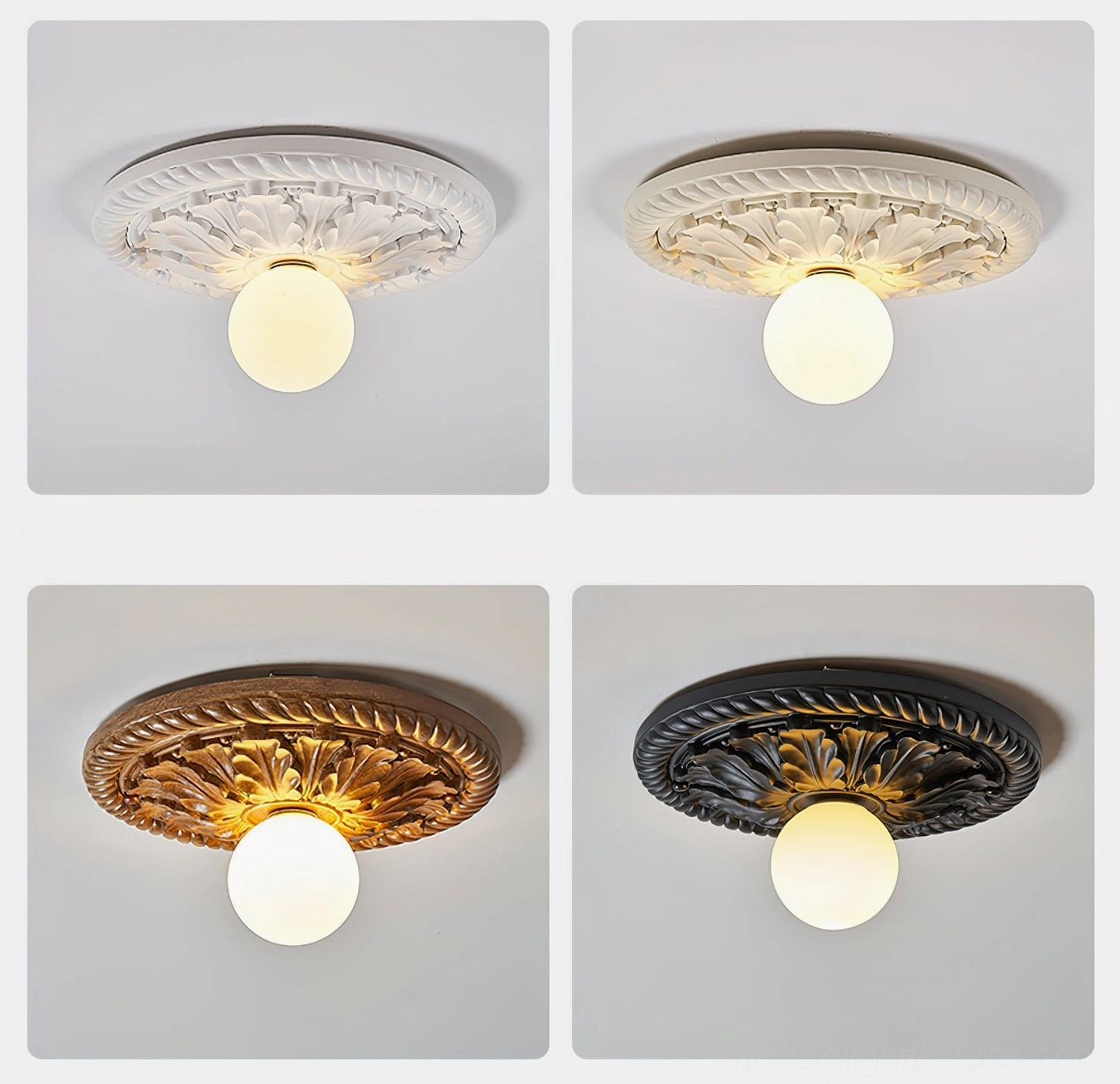 Circa beige embossed ceiling light fixture with sculptural relief and dimensional depth