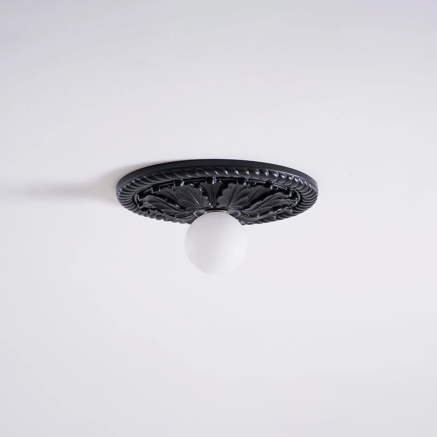 Circa ceiling light fixture with French elegance and ornamental relief providing luxury ambiance