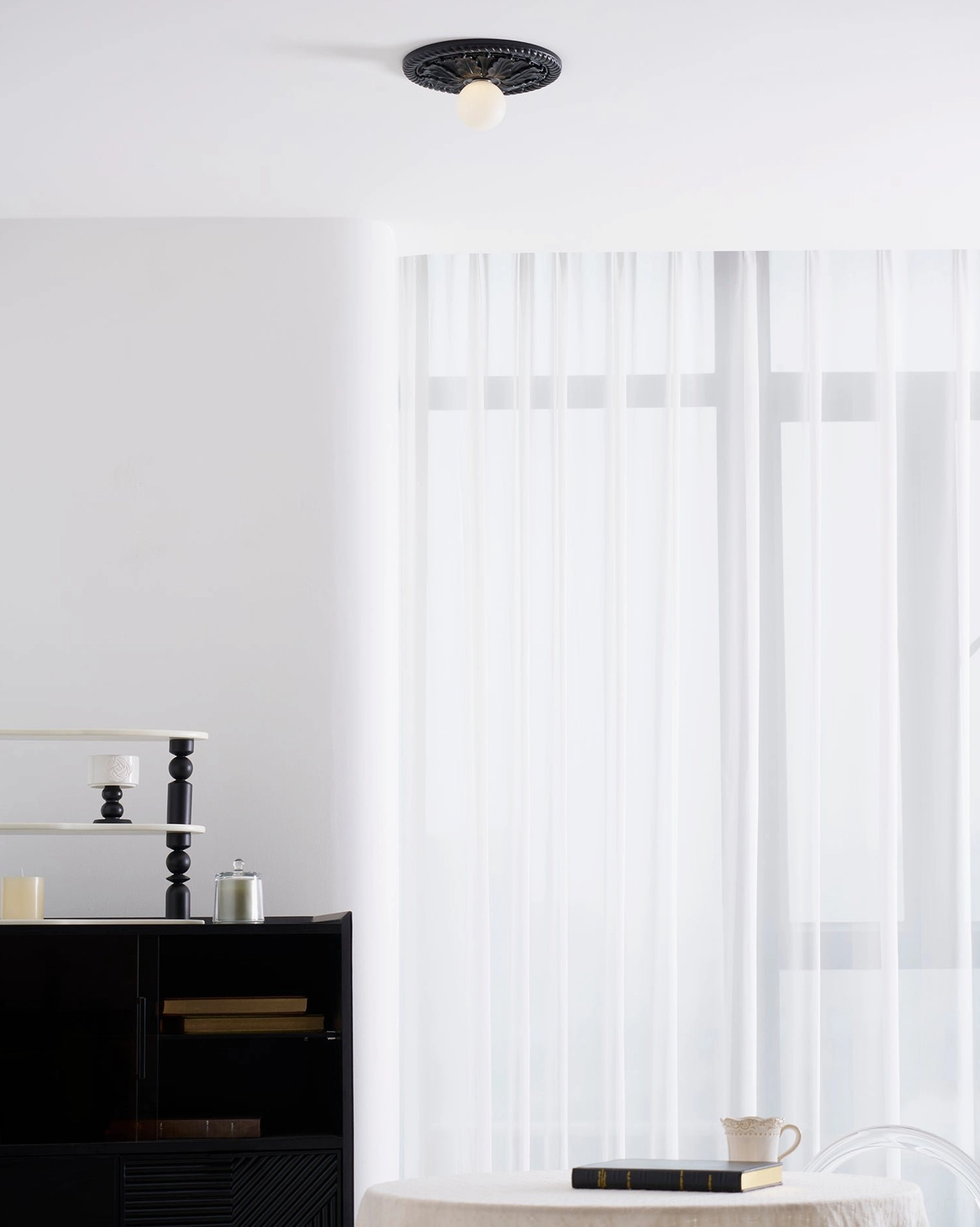 Circa embossed ceiling light with G4 socket compatibility and LED energy-efficient bulb