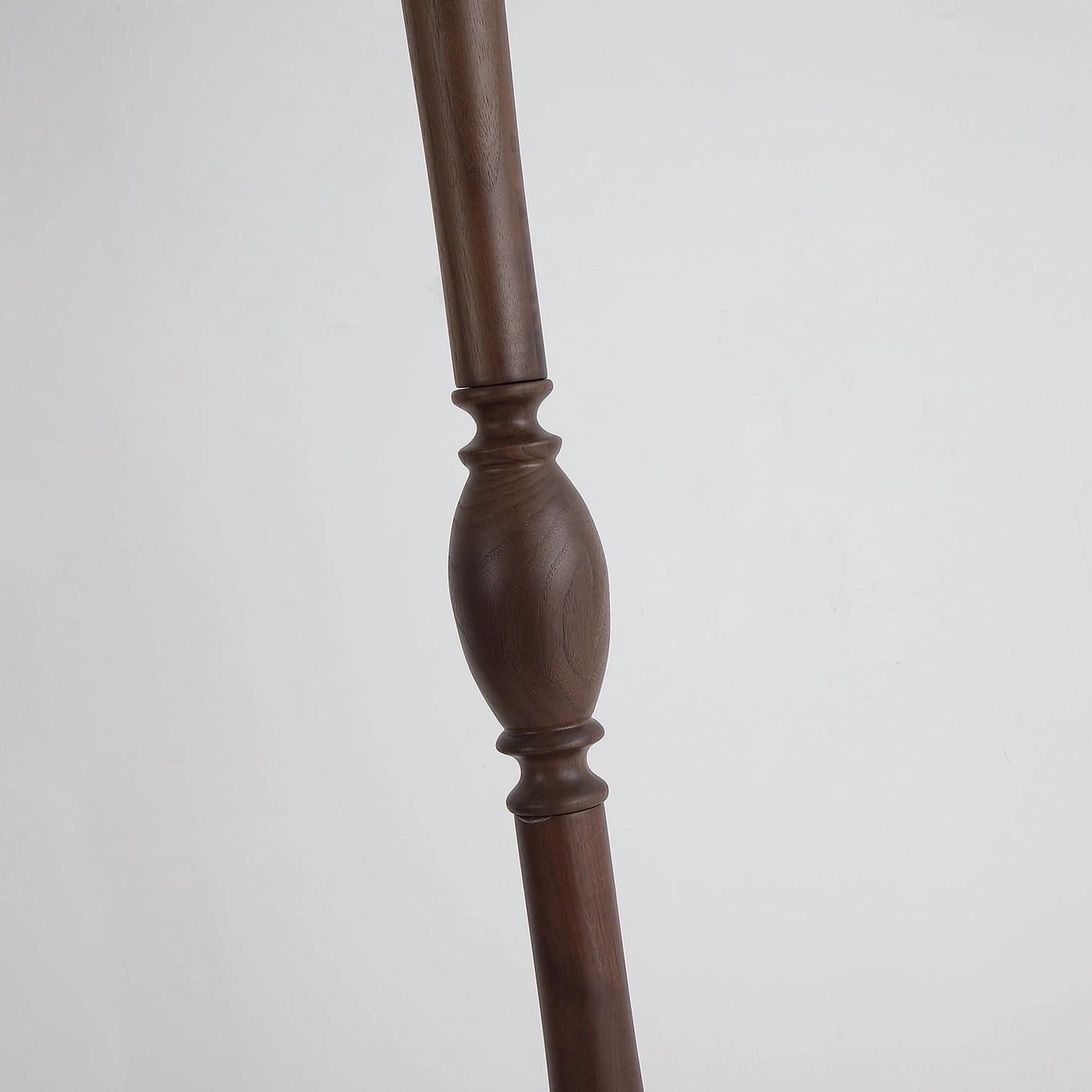 Citrina floor lamp base detail showing hand-turned wooden construction