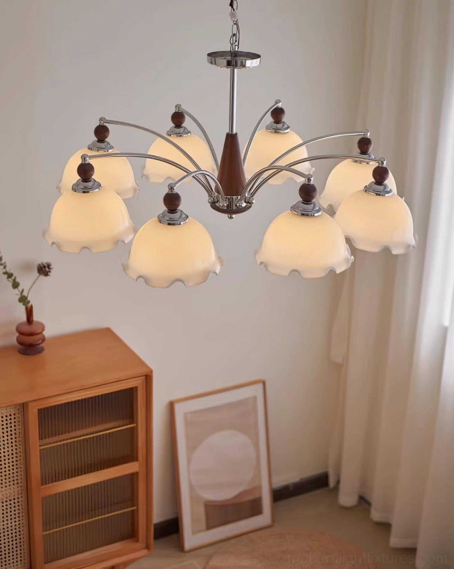 Claudia Floral Chandelier multi-head configuration classic retro design concept