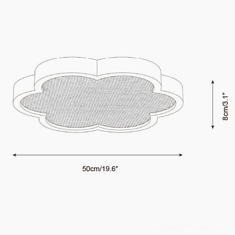 Cocoon ceiling lamp 50cm diameter technical specification schematic drawing