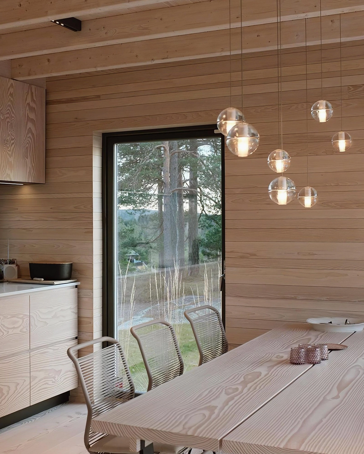 K9 crystal pendant chandelier in commercial hospitality space demonstrating scalable design