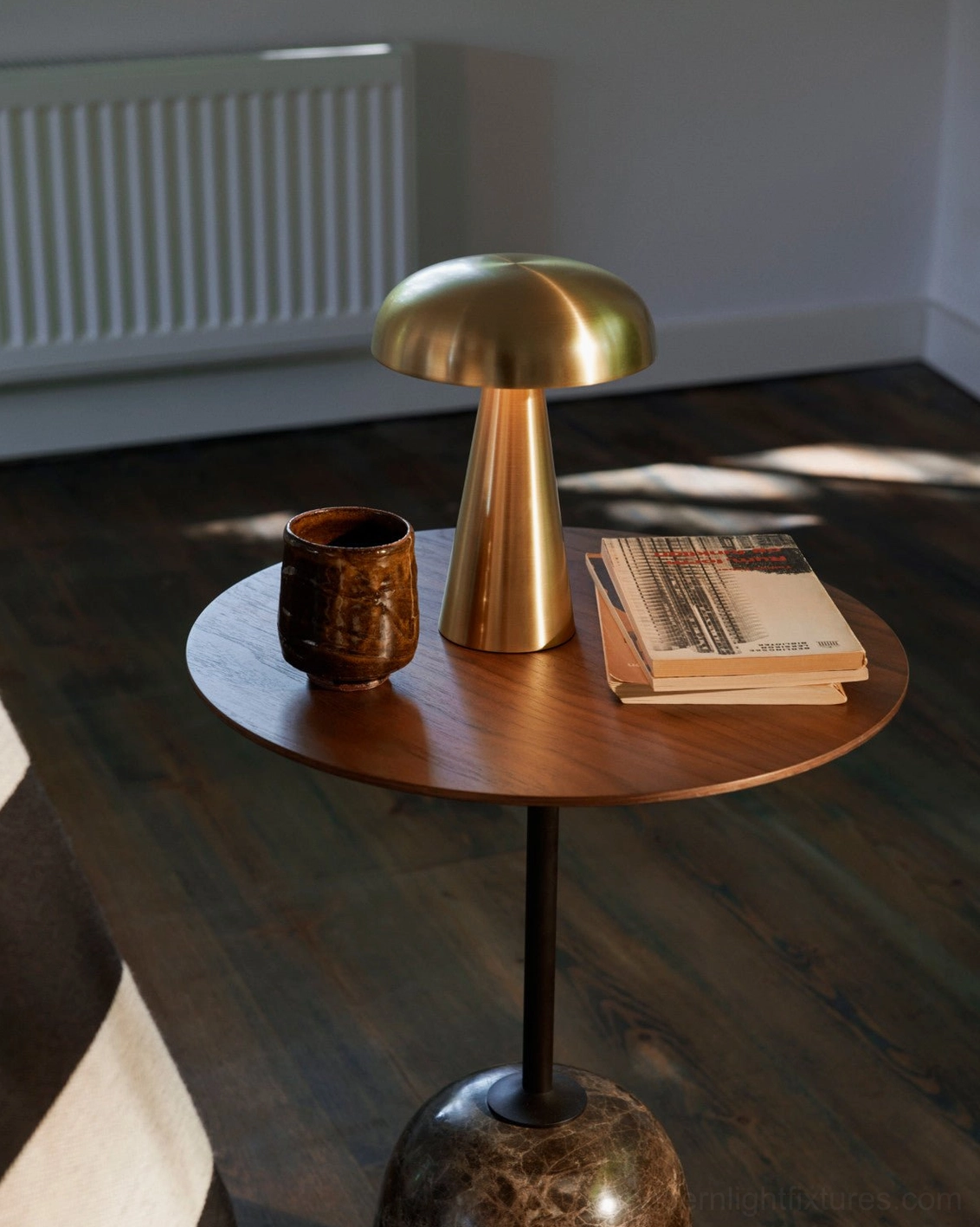 Como modern table lamp black matte finish high-contrast dramatic interior design styling