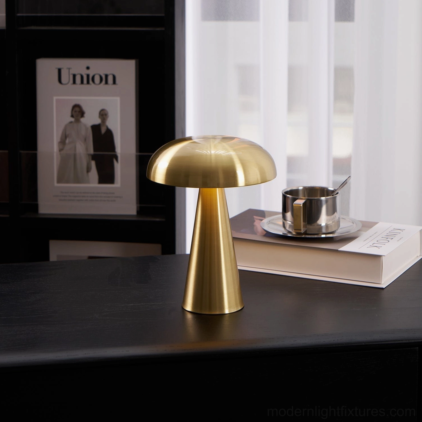 Como modern table lamp showing minimalist aesthetic no visible switches clean lines