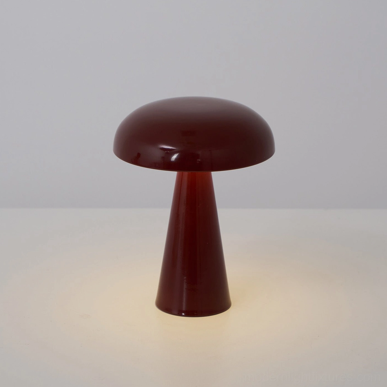 Como red aluminum cordless table lamp bold statement color eclectic interior accent