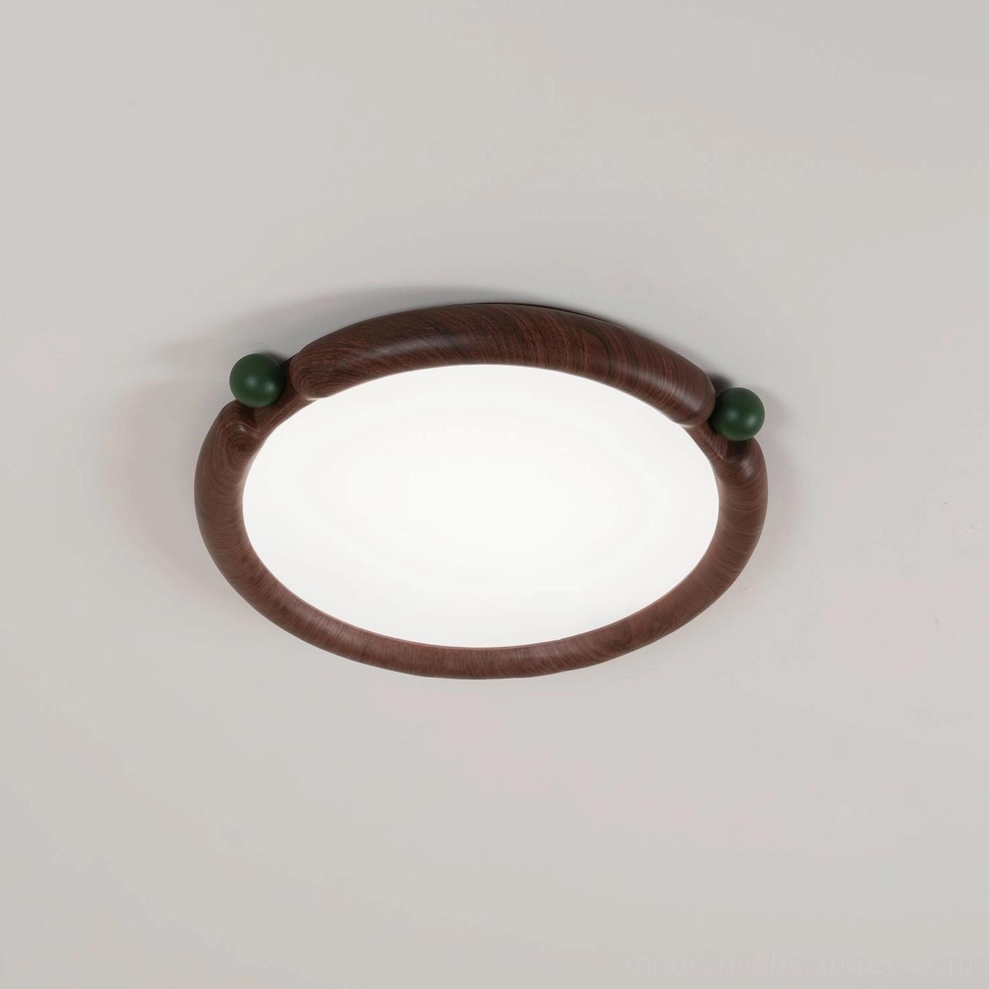 Modern integrated LED round ceiling light, compact flush mount design