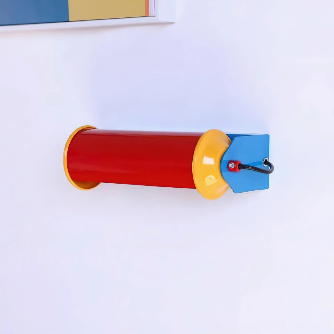Modern compact 30cm rainbow arc wall sconce displaying colorful contemporary design and professional studio lighting setup