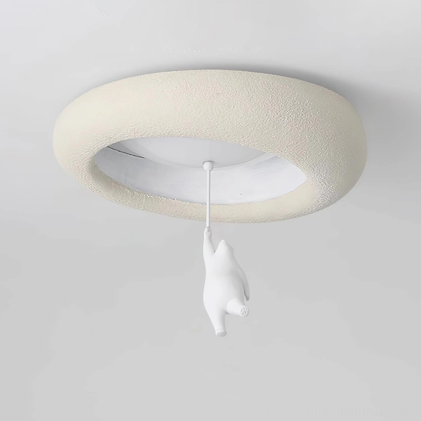 Contemporary bear ceiling light fixture with 50,000-hour LED lifespan and hardwired installation compatibility
