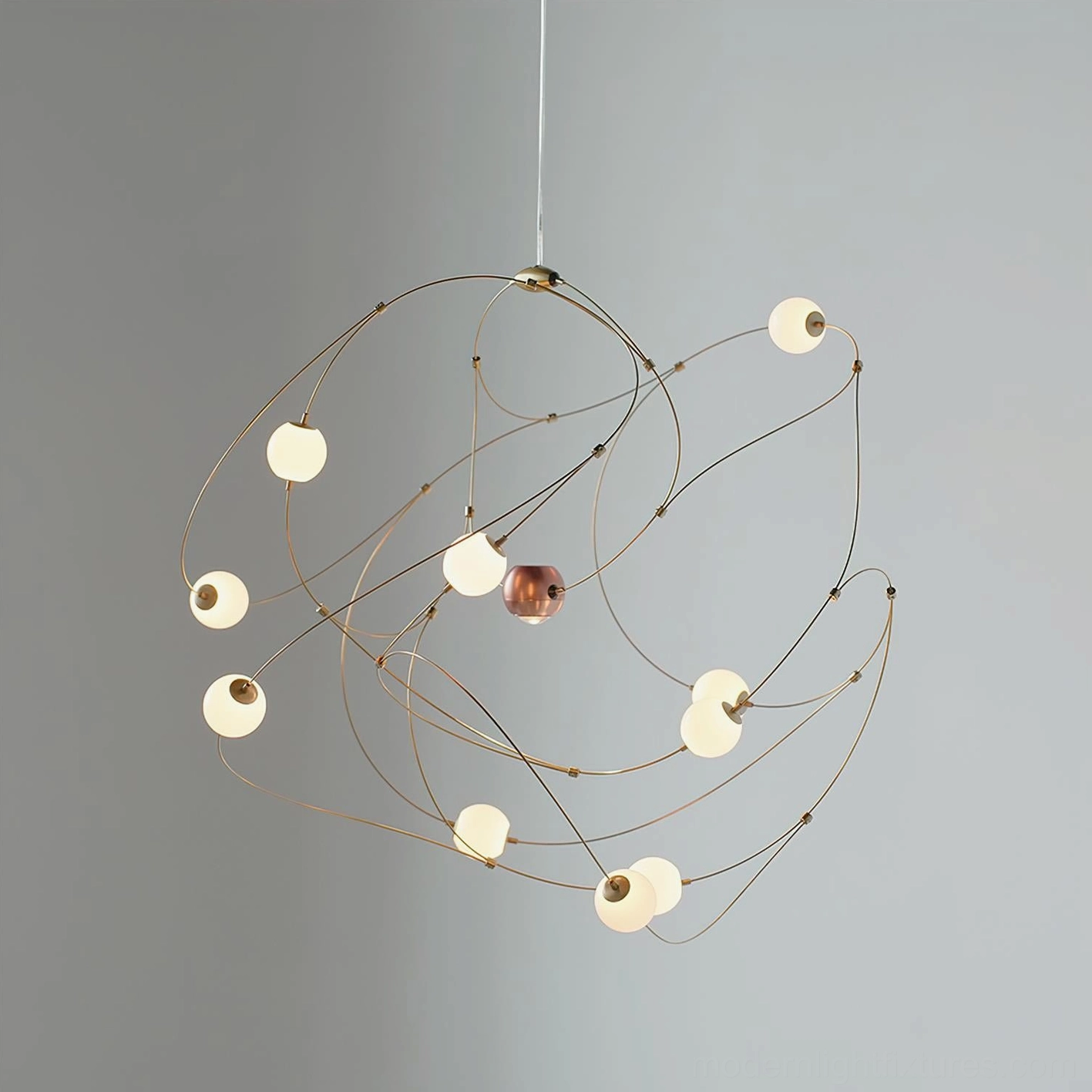 Contemporary butterfly pendant chandelier with integrated LED warm white lighting suitable for modern eclectic interior design