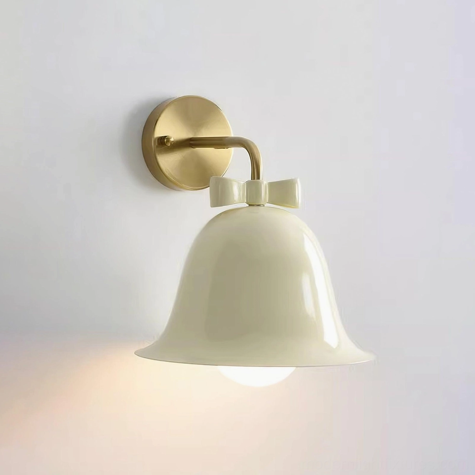 Contemporary ceramic bell wall sconce suitable for bedroom, living room, and bathroom installations