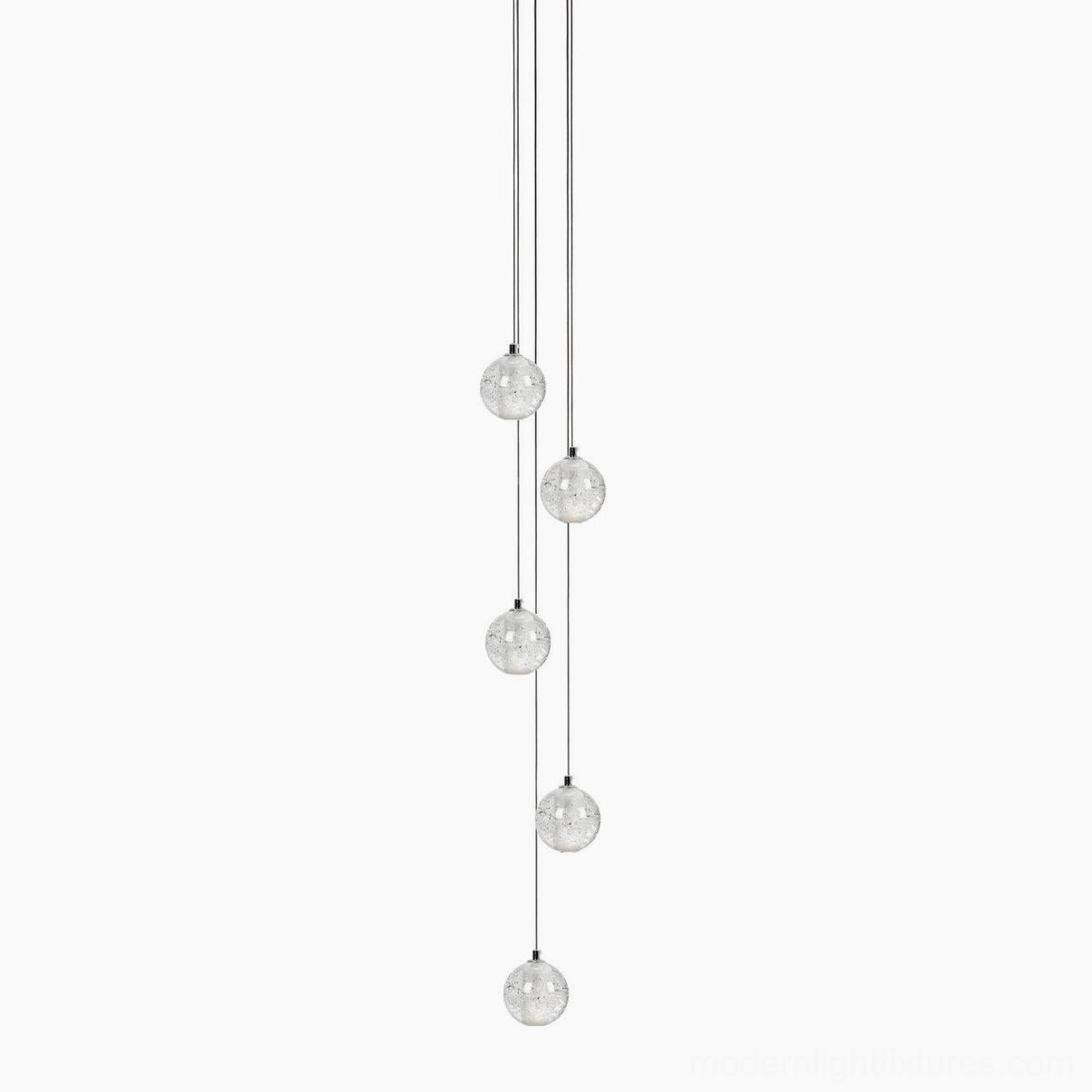 Contemporary crystal cluster pendant light creating sophisticated ambient atmosphere