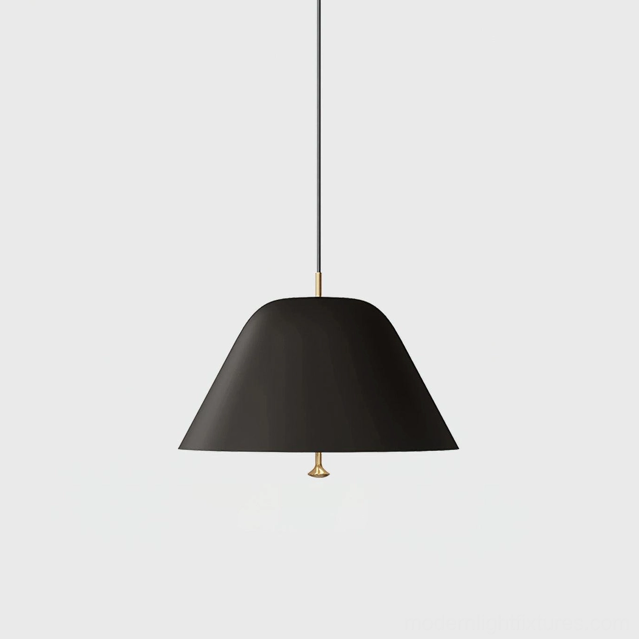 Contemporary dome pendant light creating visual focal point in modern dining environment