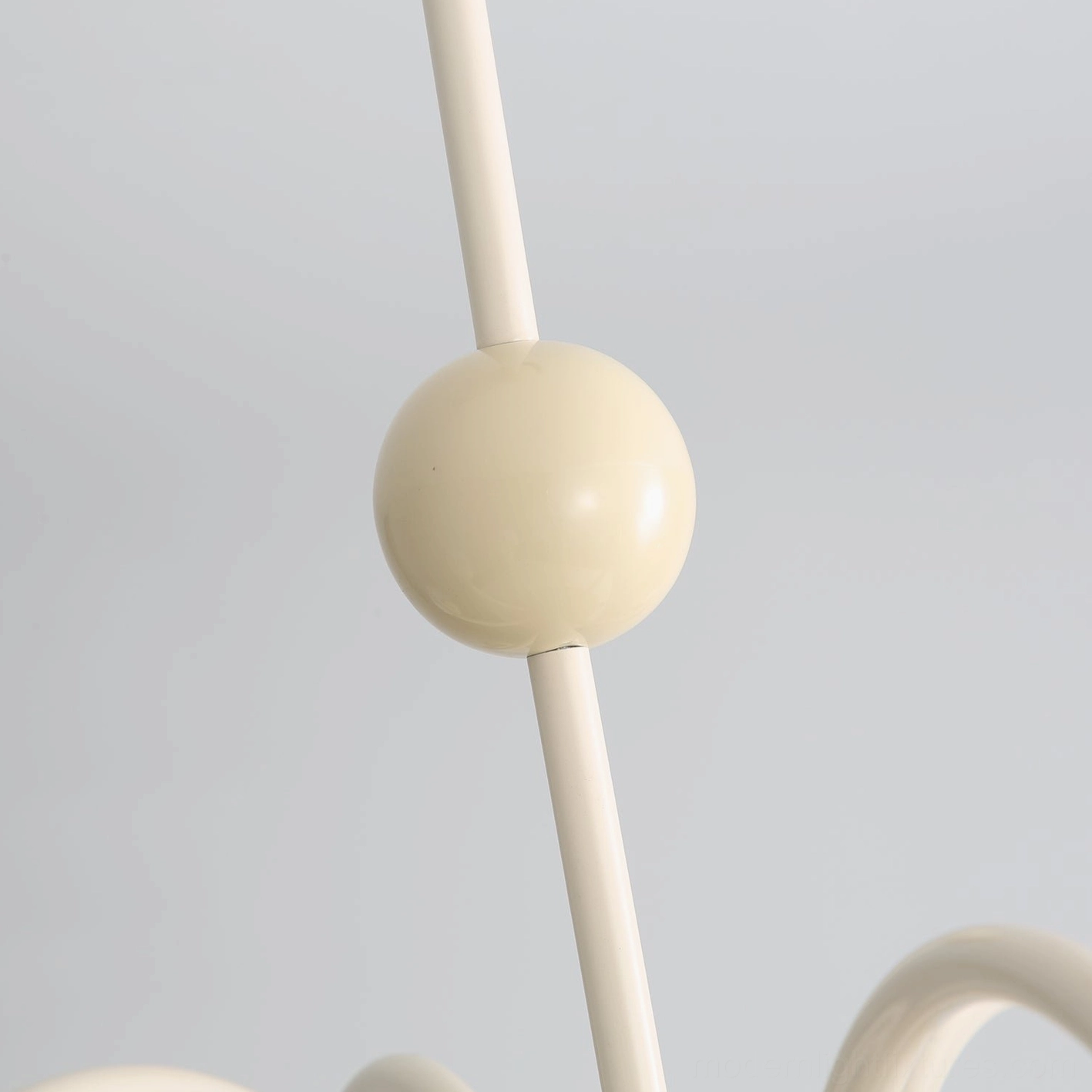 Contemporary frosted glass chandelier, elegant sphere arrangement with metal supports