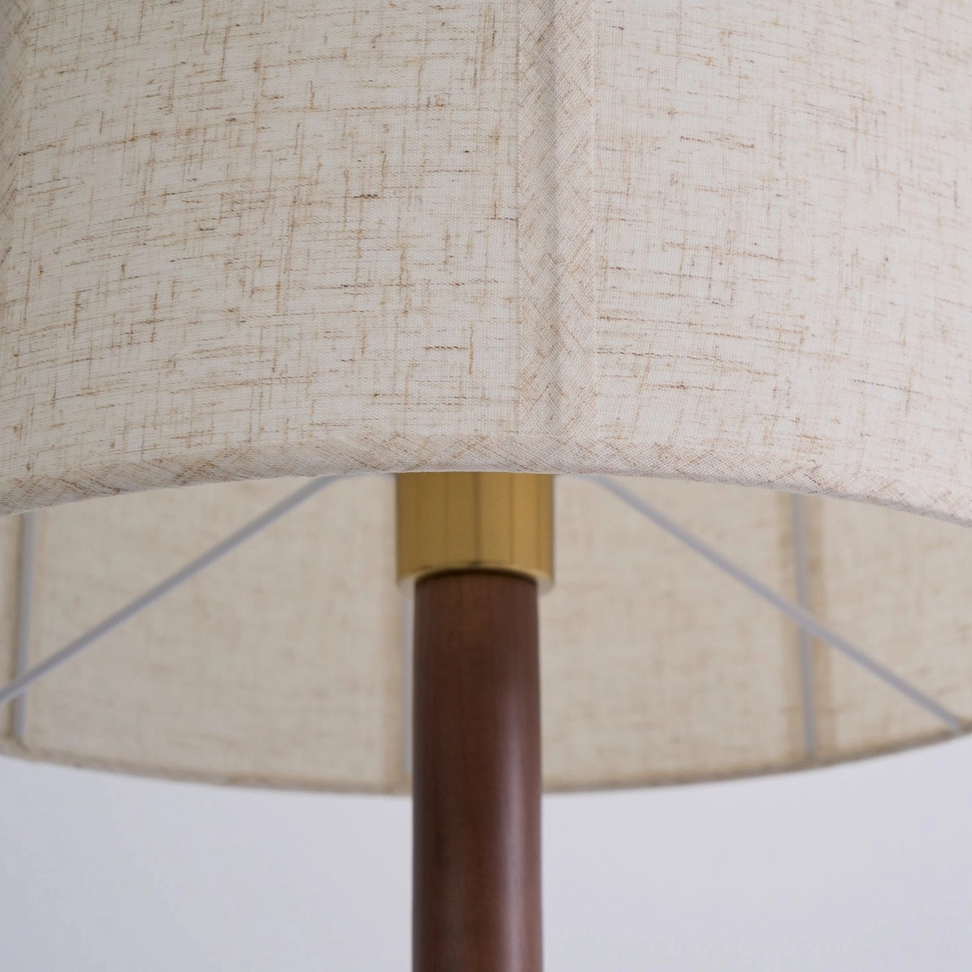 Contemporary minimalist floor lamp - tapered wooden base natural material Scandinavian design
