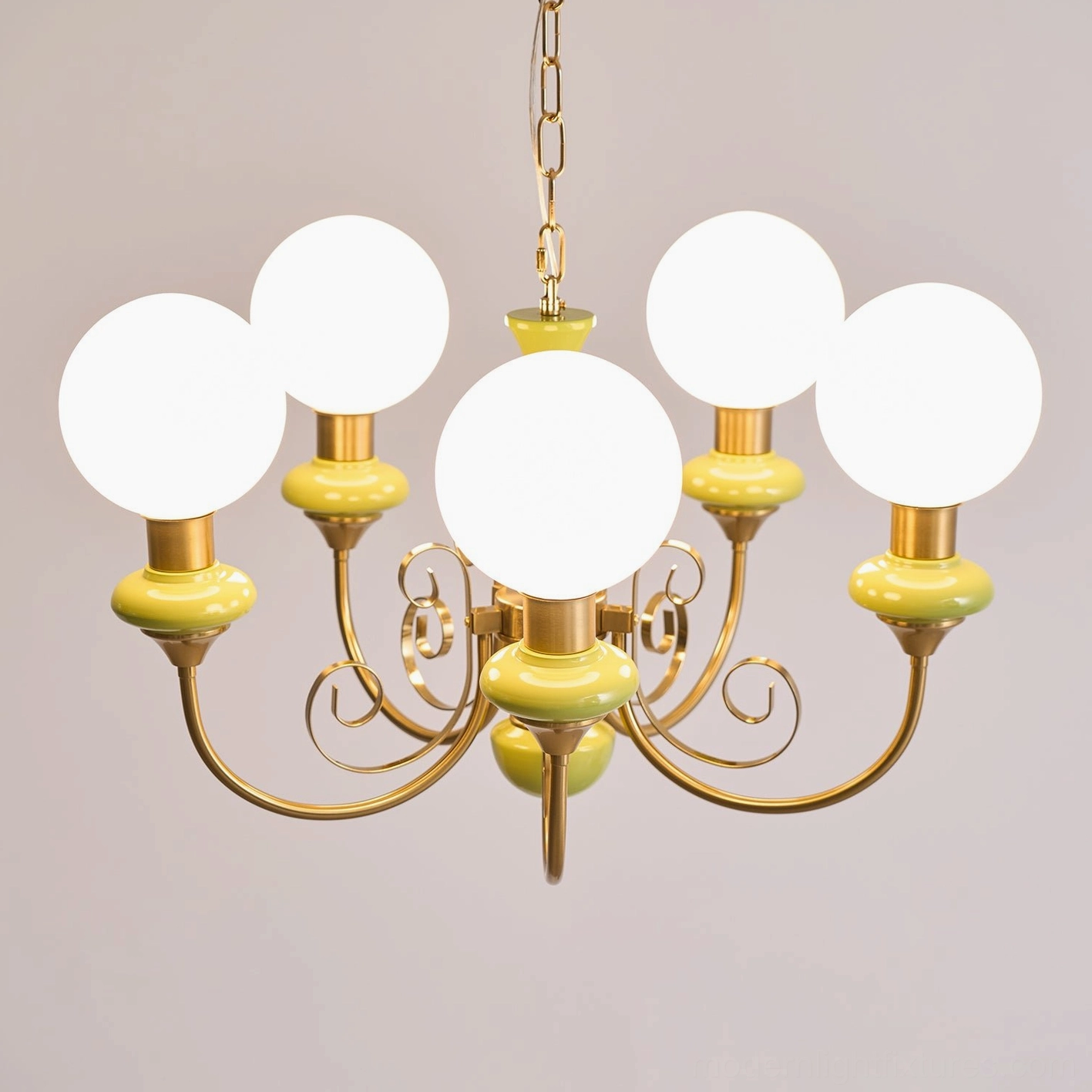 Contemporary multi-pendant glass chandelier with warm illumination effects