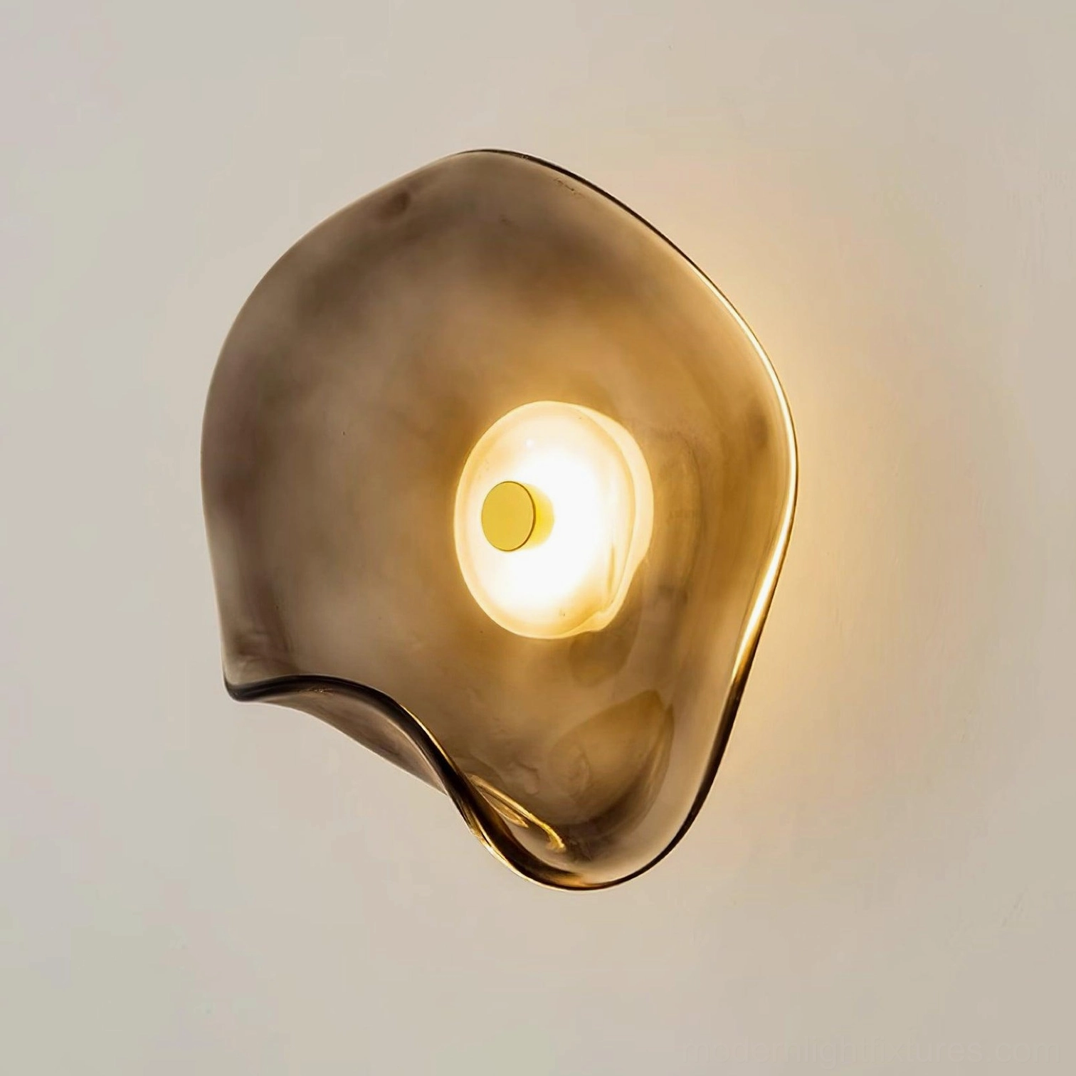 Contemporary Nebulae wall sconce - artistic round glass light for modern home interiors