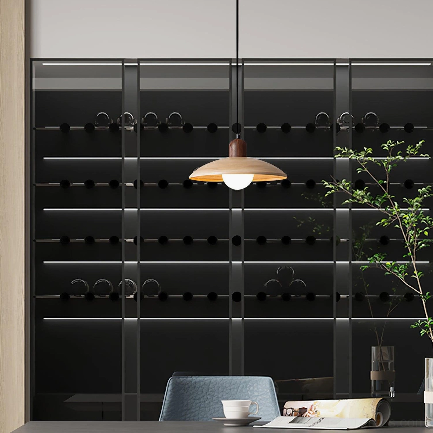 Contemporary pendant light for dining table and kitchen island spaces