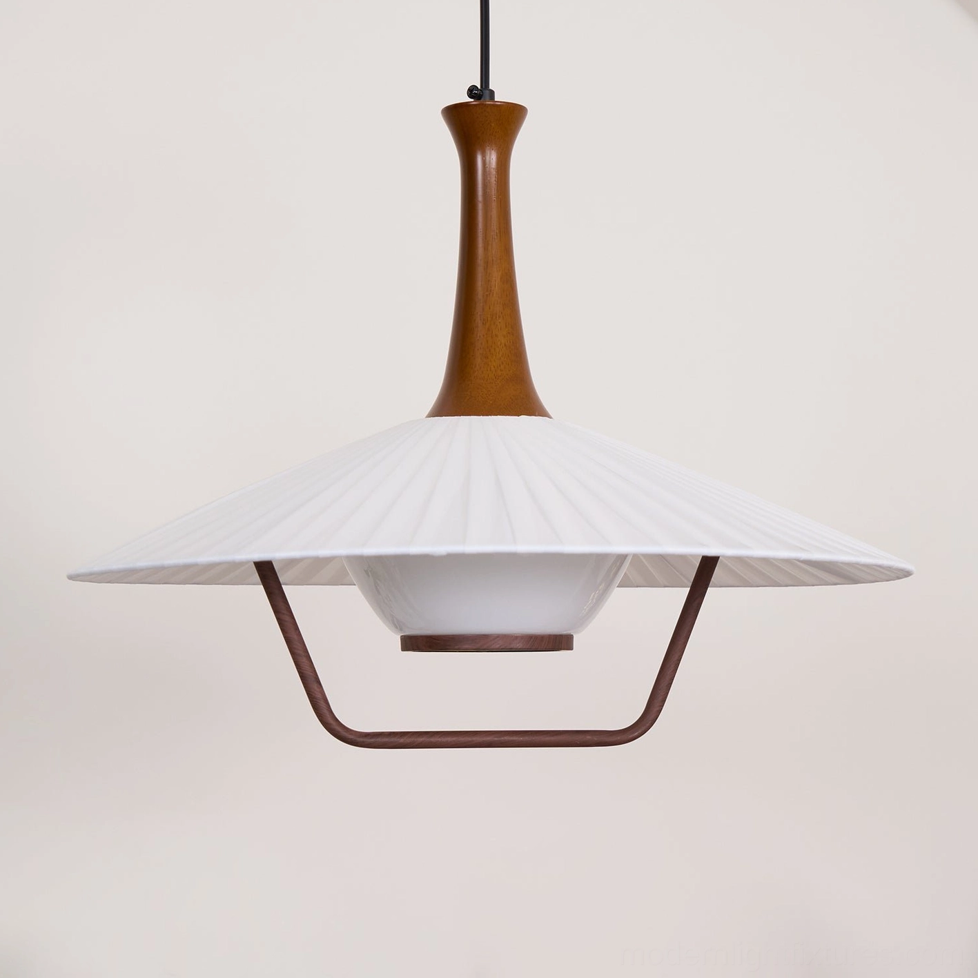 Contemporary pleated pendant light shade material texture close-up off-white fabric weave