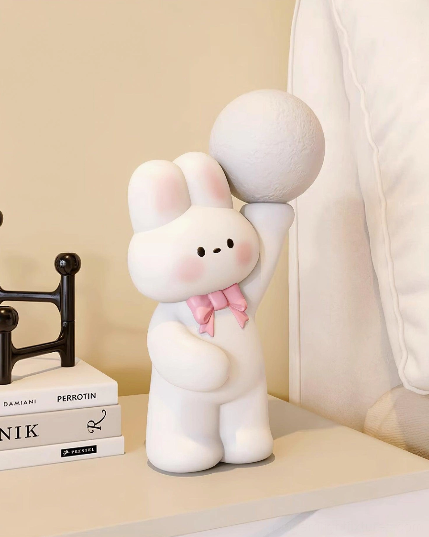 Contemporary rabbit shaped lamp with integrated LED technology - soft glow table lamp for cozy spaces