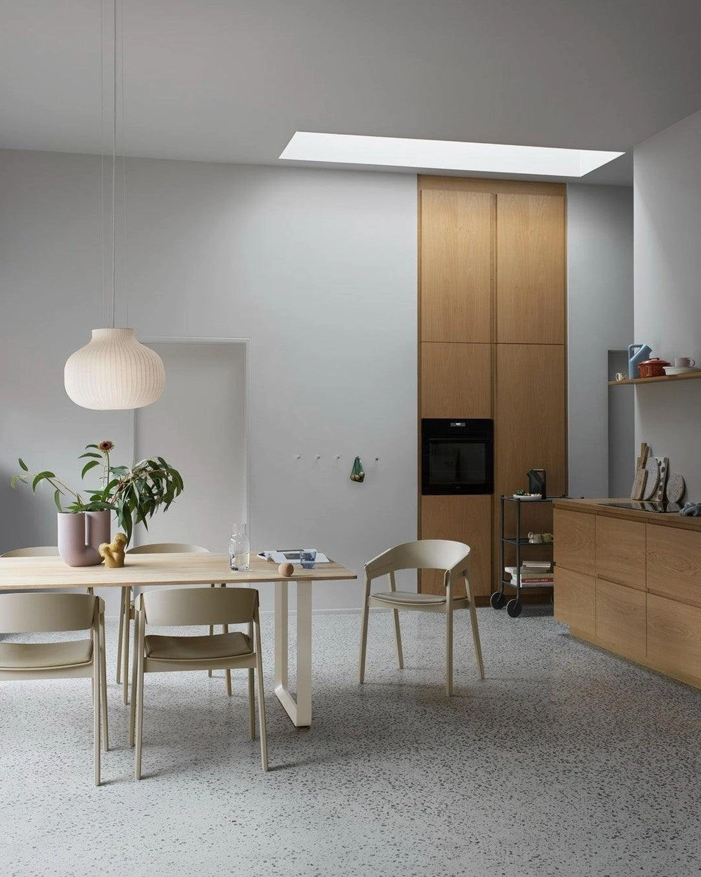Contemporary ribbed pendant shade with refined aesthetic suitable for diverse interior styles