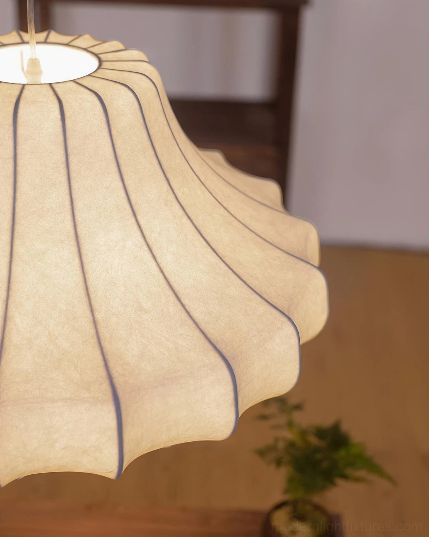 Contemporary rippled pendant - designer home interior style showcase