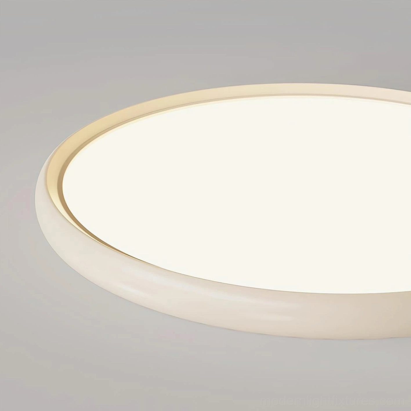 Contemporary round LED ceiling light fixture with Scandinavian minimalist design aesthetic