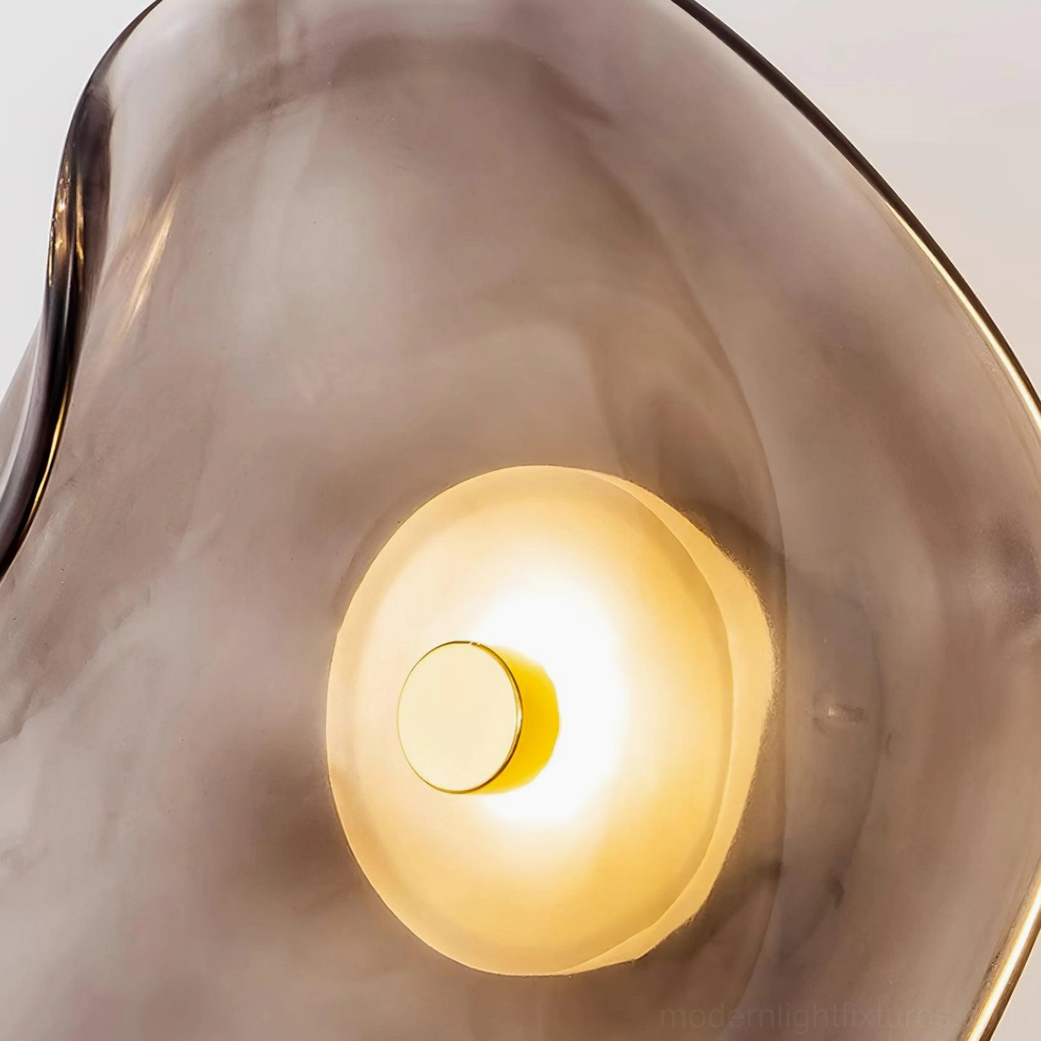 Contemporary round Nebulae wall sconce - artistic modern glass fixture for home design