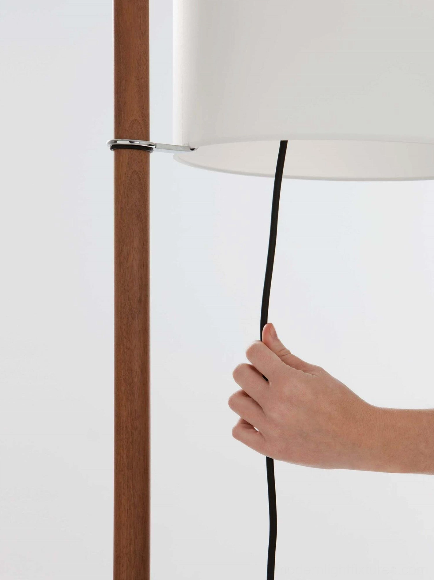 Contemporary wooden floor lamp showcasing natural materials and clean line design aesthetic