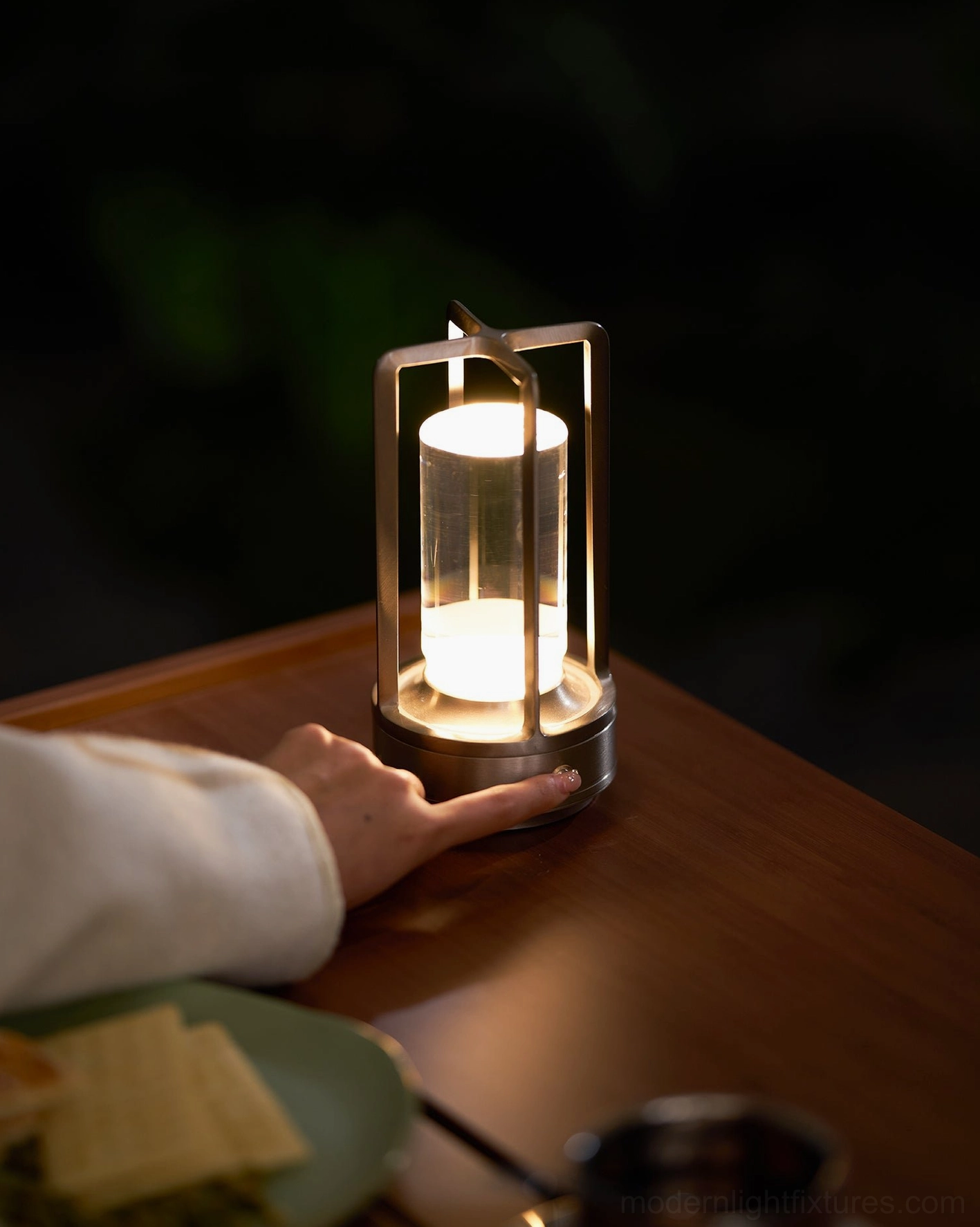 Aura Gleam cordless table lamp Scandinavian minimalist design contemporary interior aesthetic