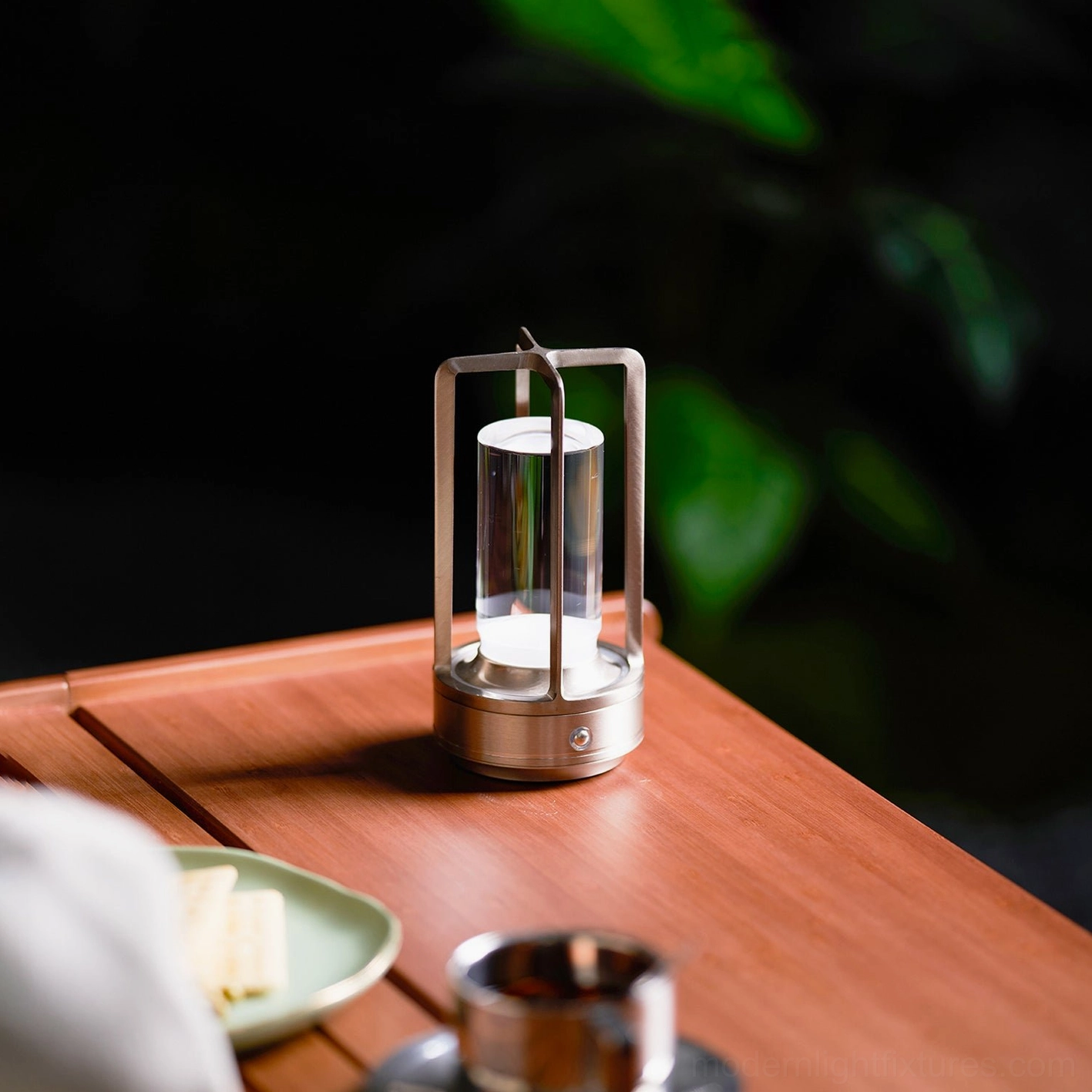 Cordless table lamp Japanese zen aesthetic minimalist home decor lighting fixture