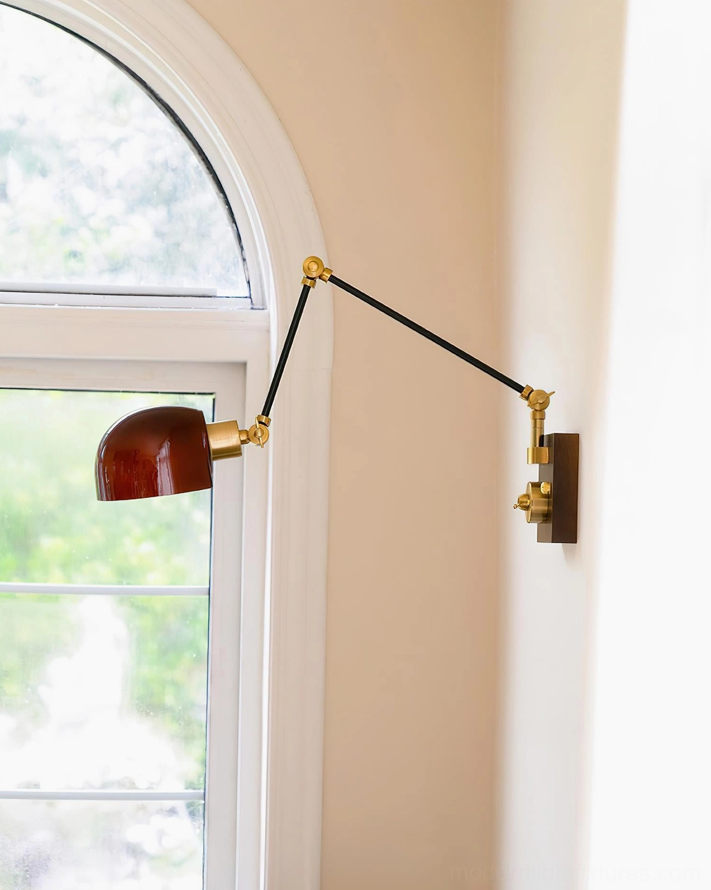 Cordova industrial wall sconce complete assembly showing all components and finish