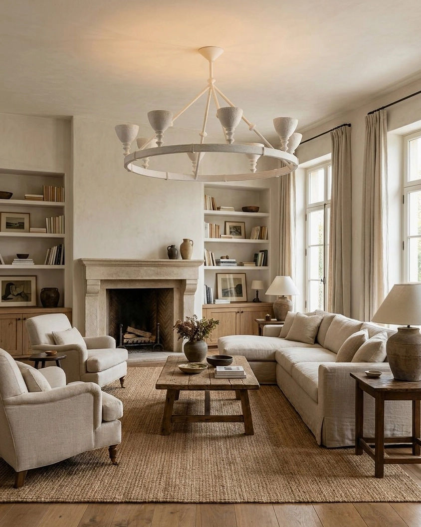 Cremora chandelier full view showing eight G9 sockets and sophisticated ambient lighting capability