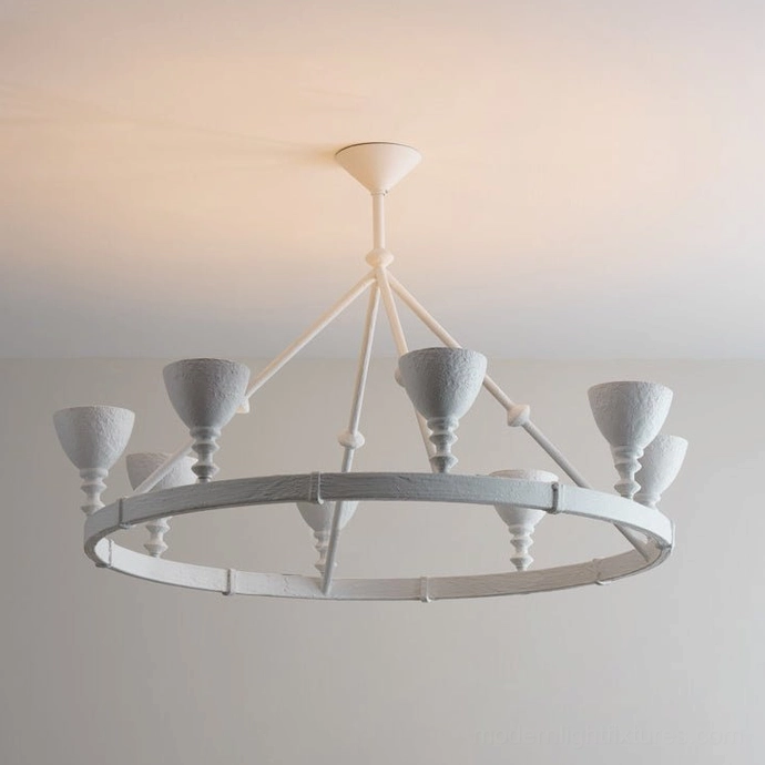Cremora large statement ring chandelier 111cm diameter suspended in elegant interior space