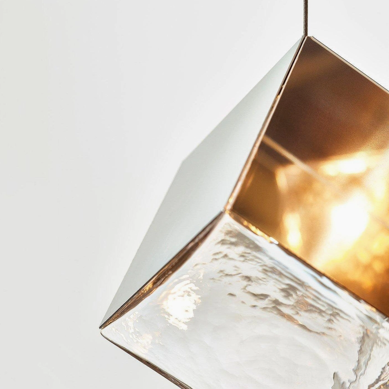 Contemporary geometric cube light fixture chrome finish modern aesthetic