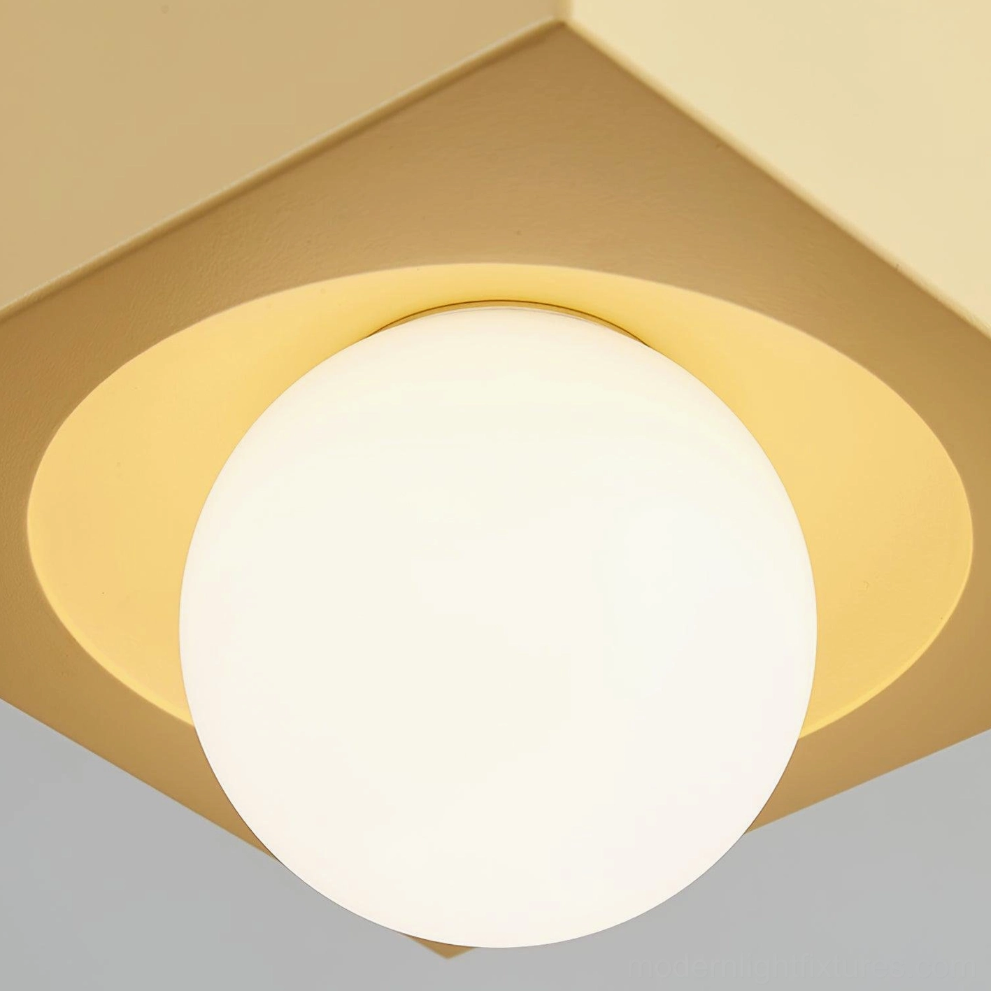 Modern yellow geometric pendant light with integrated 50000 hour LED lifespan and hardwired installation