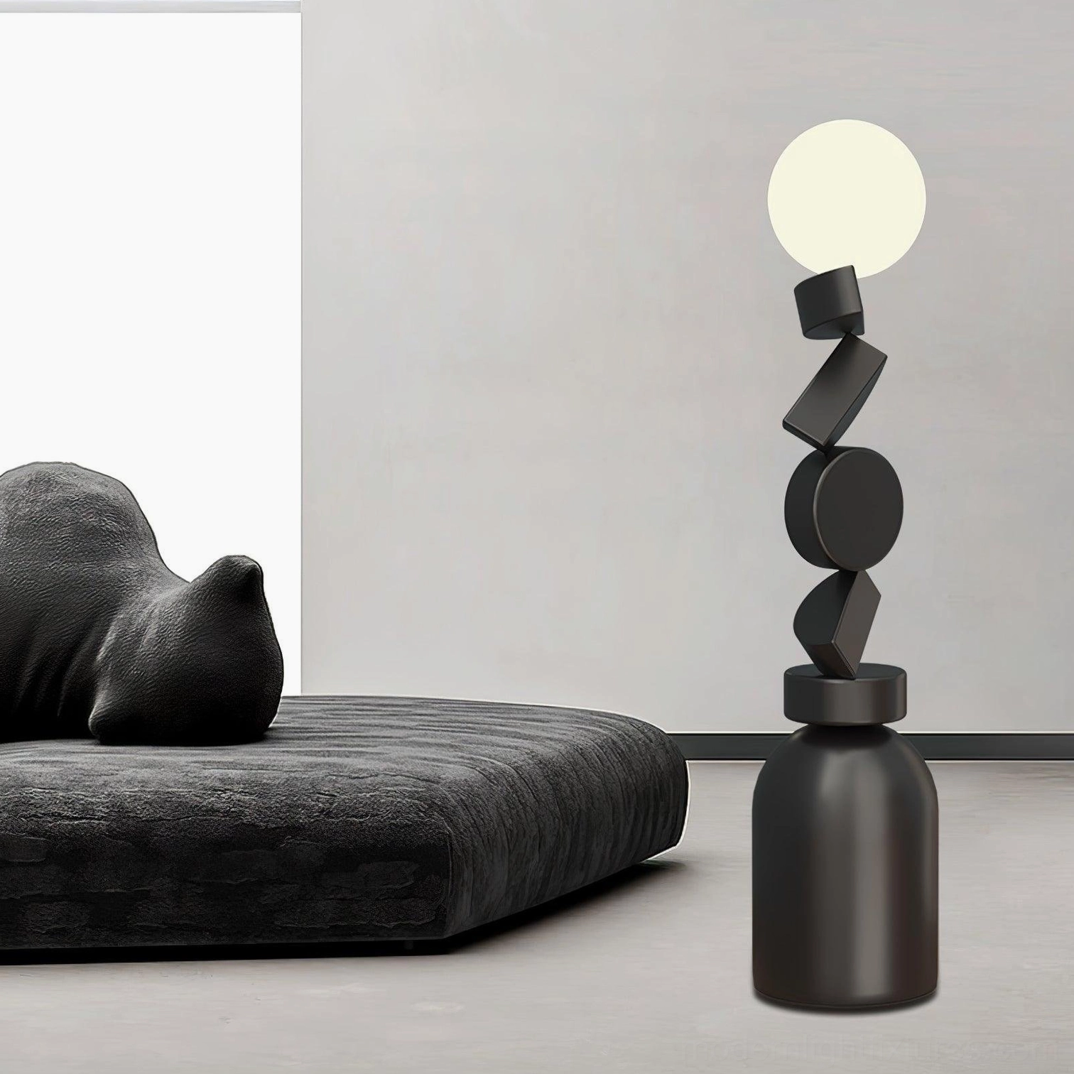 Cubu geometric floor lamp with EU UK AU US plug options international certification