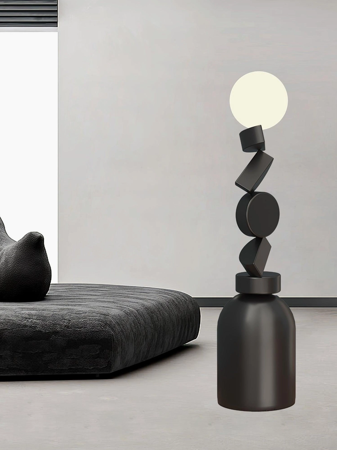 Modern Cubu floor lamp white color variant contemporary minimalist home decor