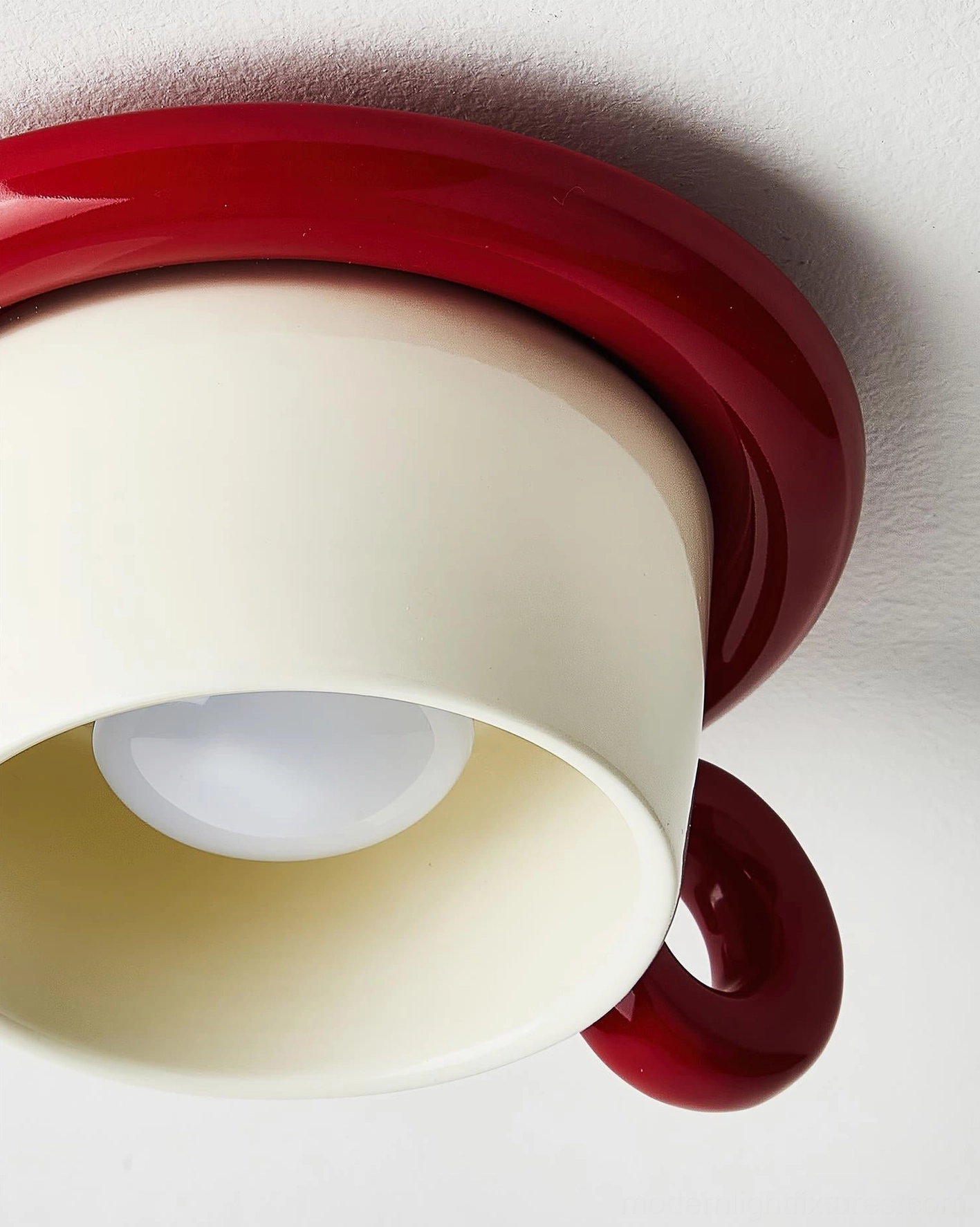 Cupola flush mount ceiling light fixture sculptural knob handle feature