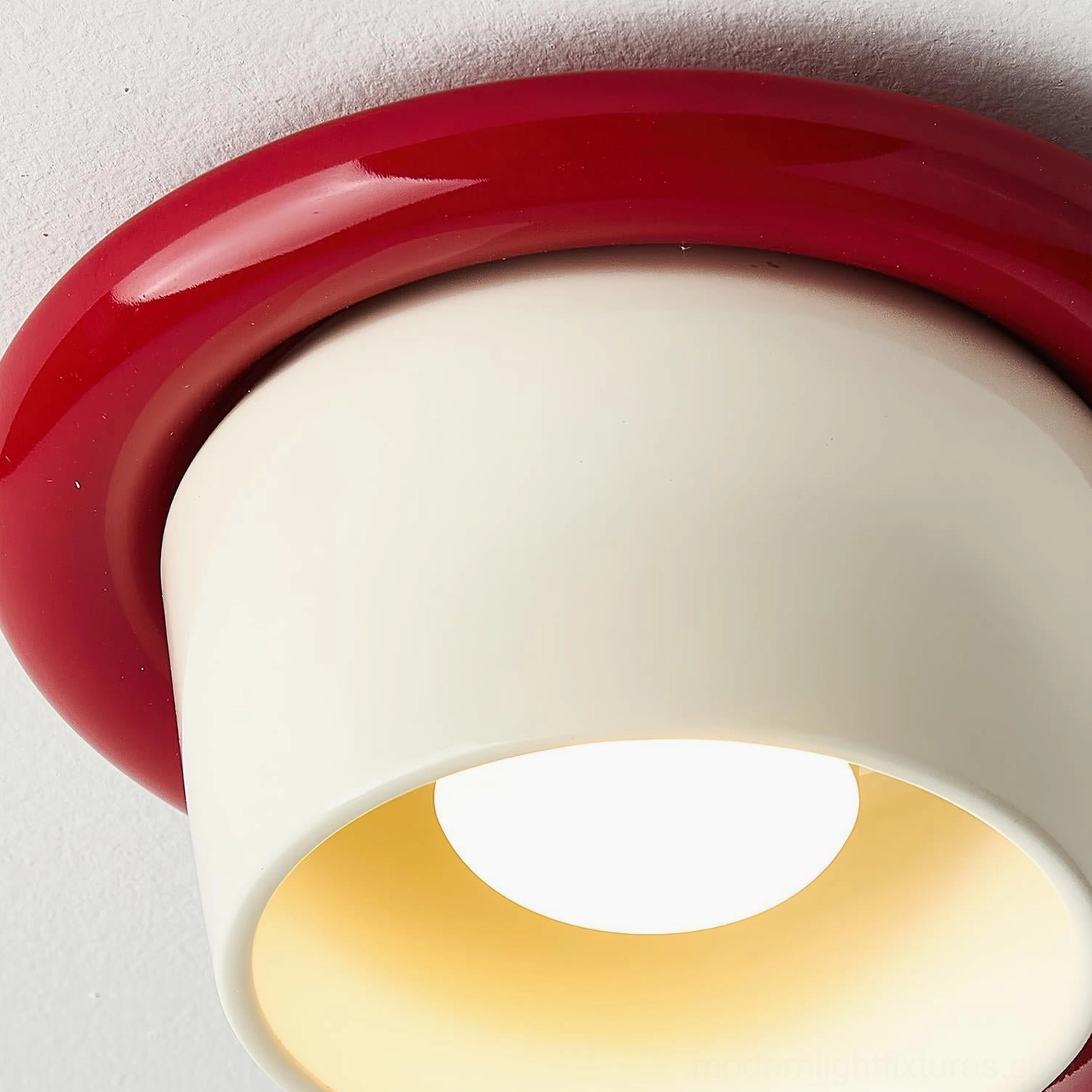 Modern teacup-shaped ceiling light fixture Nordic minimalist design aesthetic