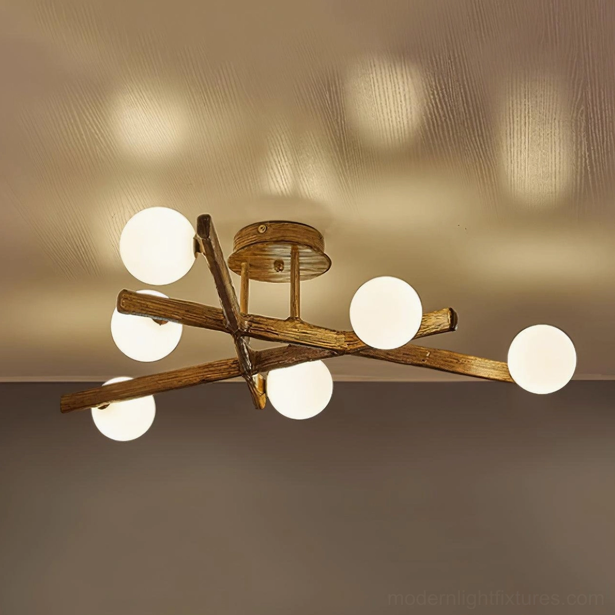 Damp-rated branch ceiling light fixture - bathroom and wet area suitable lighting solution