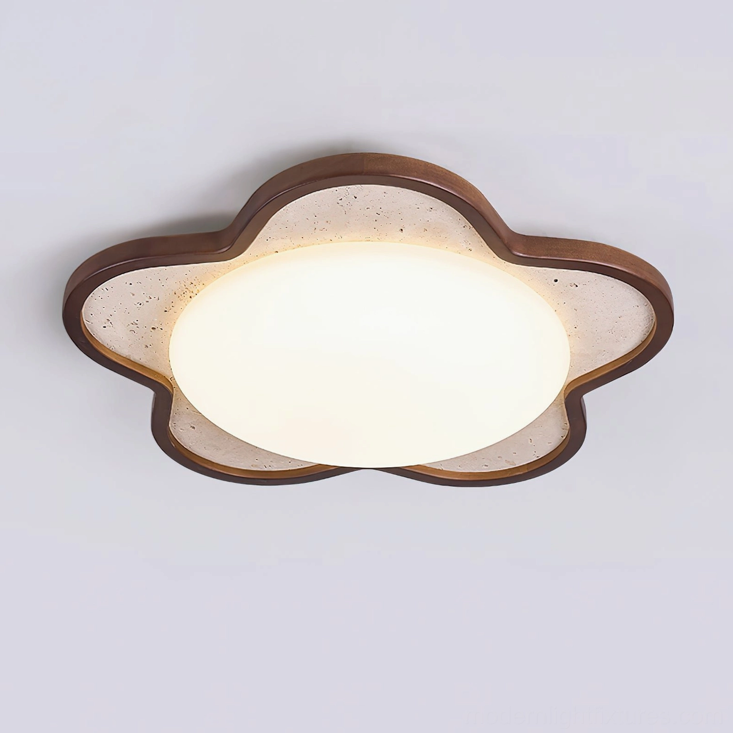 Modern damp-rated ceiling light fixture suitable for bathroom and outdoor use