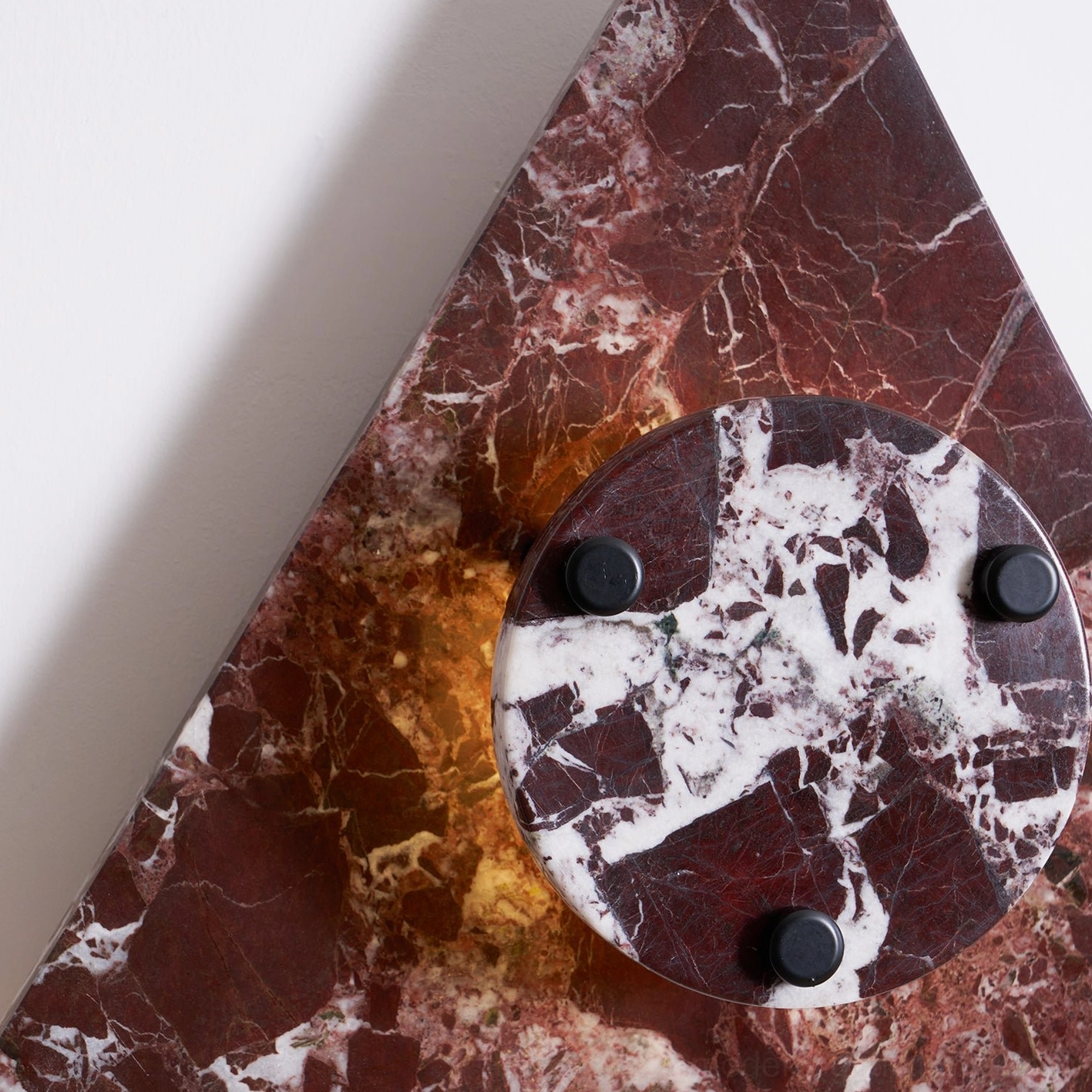 Damp rated marble wall sconce suitable for bathrooms and outdoor covered areas