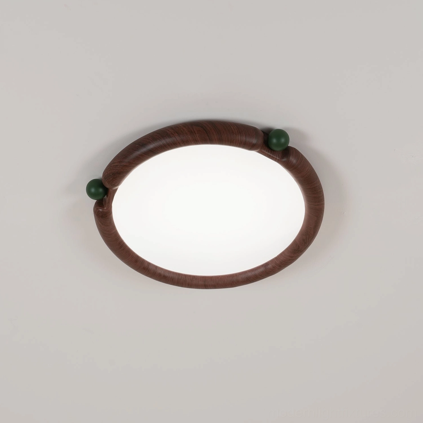 Damp-rated modern round ceiling light for covered outdoor areas patios pavilions