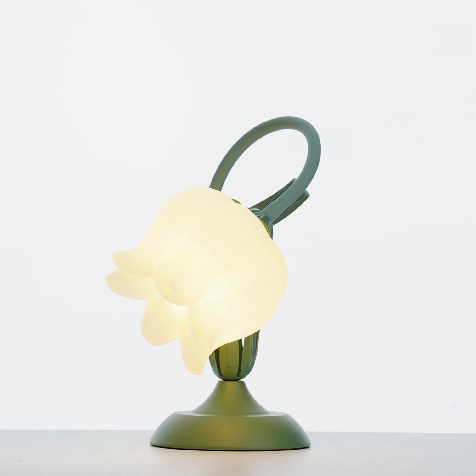 Decorative twist tulip table lamp adding sculptural elegance to any interior space