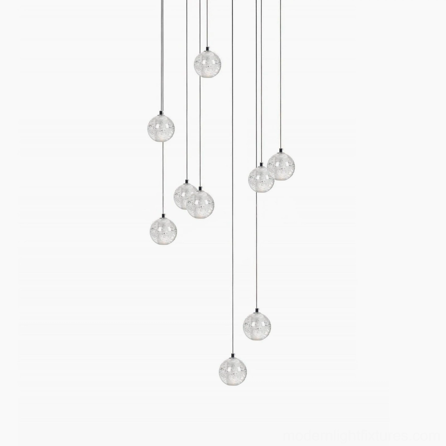 Designer crystal pendant light with precision-cut K9 crystal and polished chrome canopy