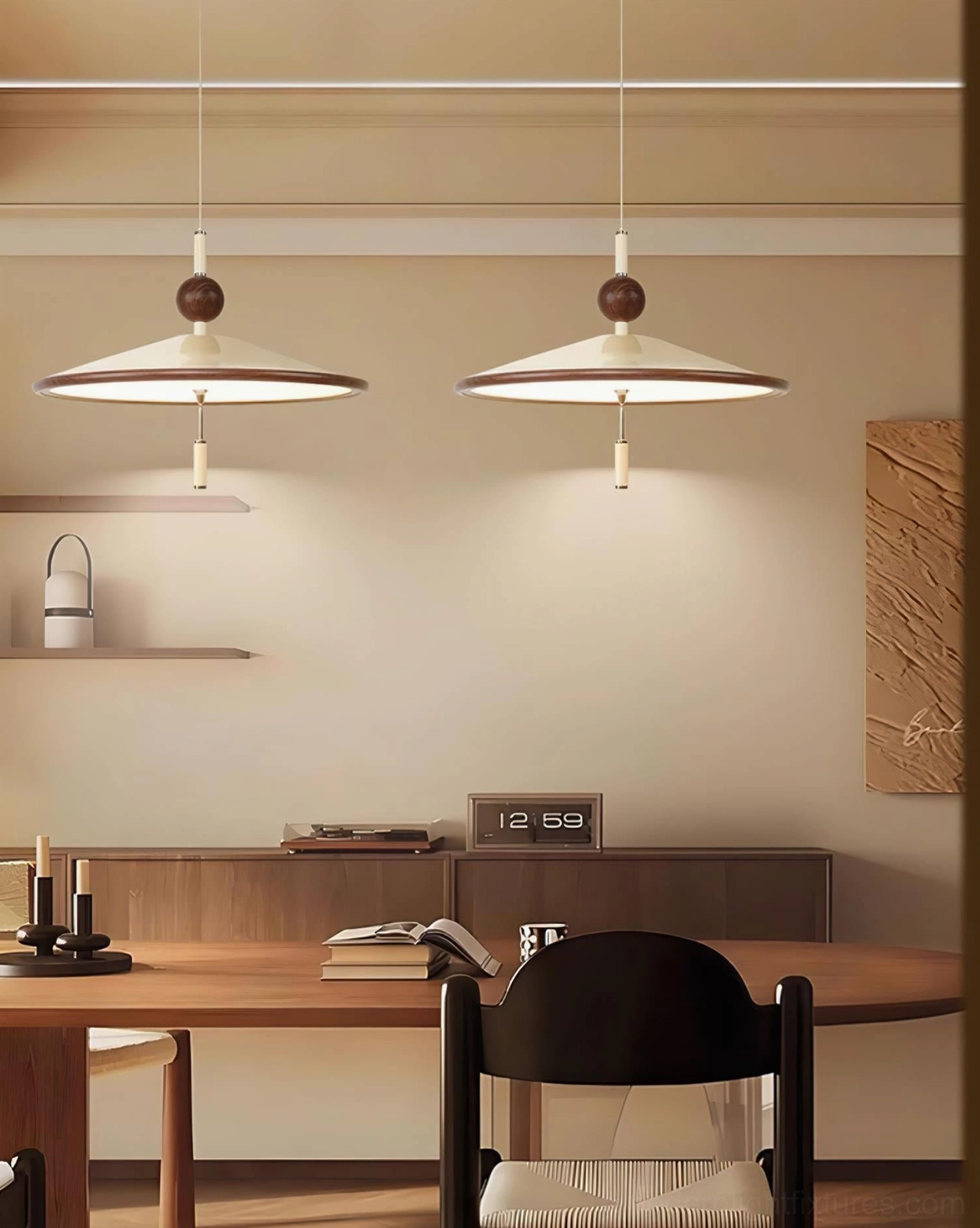 Devon modern pendant light adjustable cord installation flexible hanging height capability