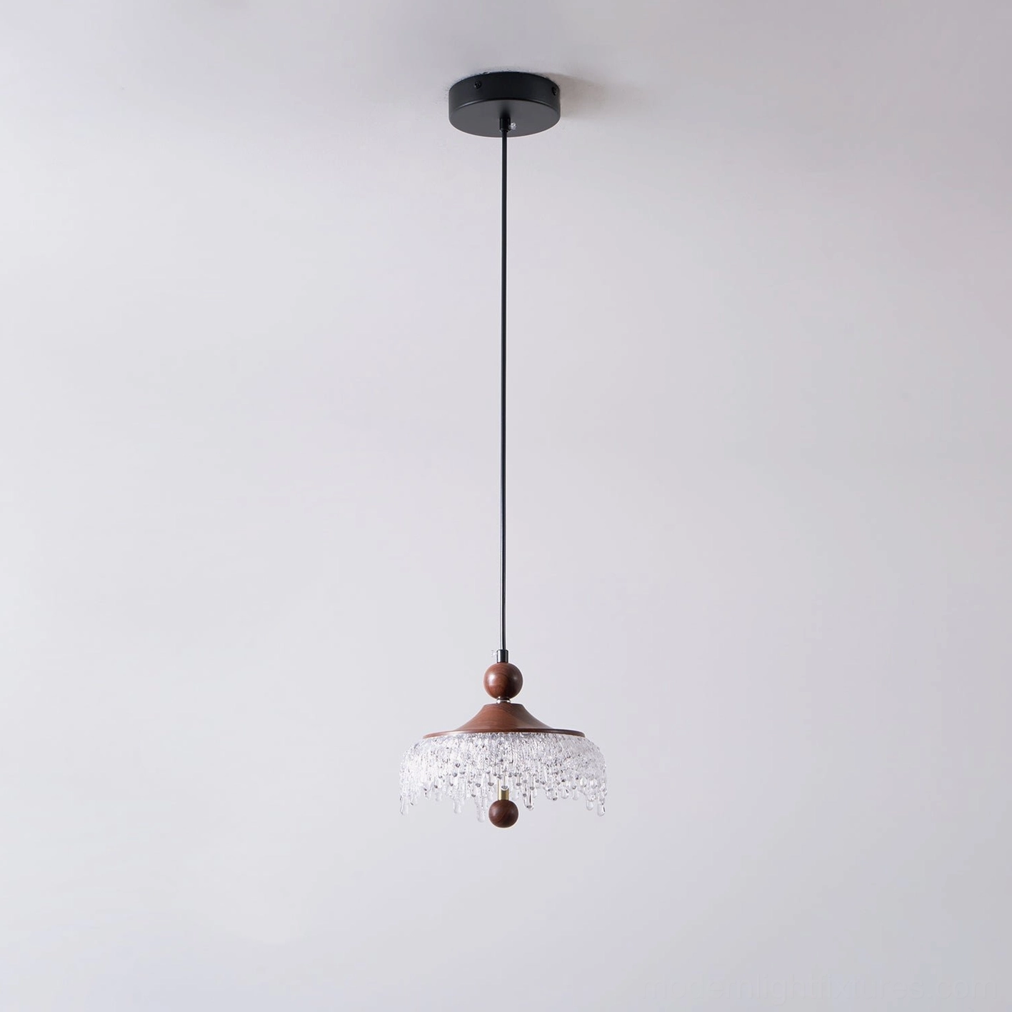 Dewdrop Halo pendant light, full fixture view showing warm white 3000K LED performance