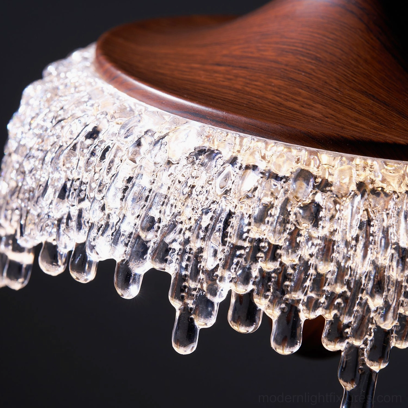 Dewdrop Halo contemporary pendant light in modern home office and living room setting