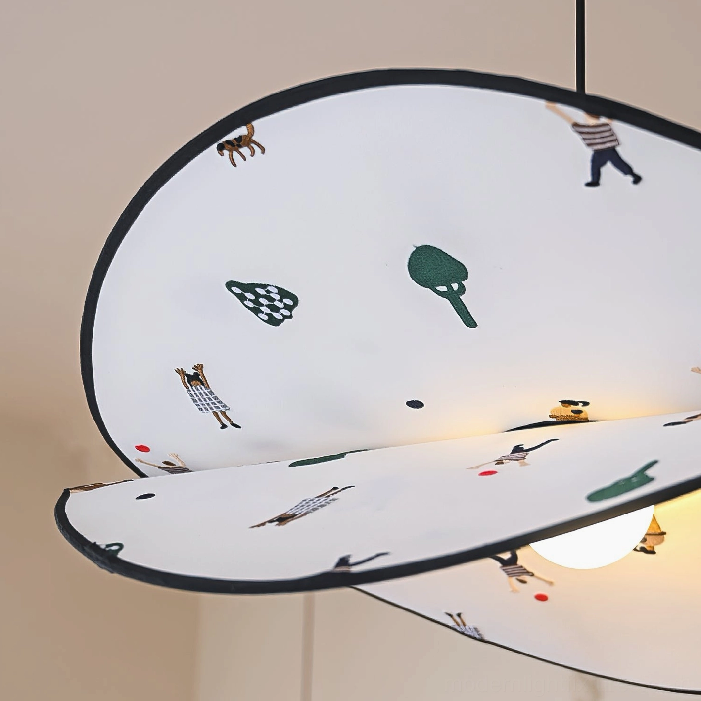 Dika twisted petal fabric pendant lamp - modern playful design for contemporary home lighting solutions